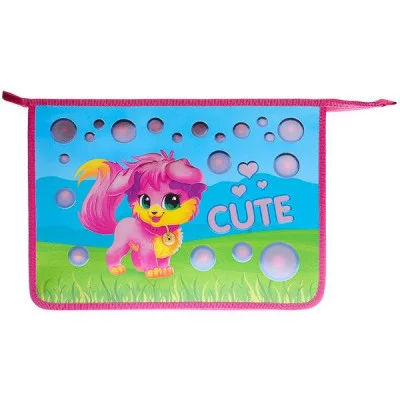 Папка для тетрадей А4 молния сверху ламин "Милашки мультяшки" КАНЦБУРГ 81ш4_1070 077825