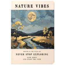 Тетрадь на скобе PREMIUM А4- 40л Обл Плотный картон матовая текстурная ламинация тиснение фольгой Блок офсет 70г Клетка