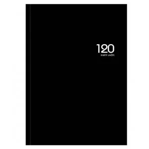 Книга учёта 120л. ЧЁРНЫЙ ЦВЕТ - 12 клетка 120-9291 переплёт 7БЦ глянц.ламин.блок-офсет 200х298