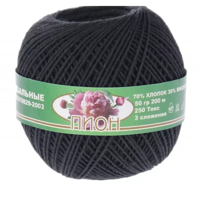 Нитки вязальные "Пион" 200м/50гр 70% хлопок, 30% вискоза цвет 4305 2863385