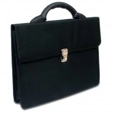 Портфель ткань 35х26 черный (2 отделения,замок) КАНЦБУРГ 1с11 307917