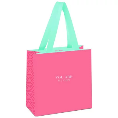 Пакет подарочный 1шт 20*20*10см MESHU "Bright crimson", отд. фольгой, выб. лак, матовая ламинация 339801