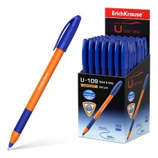 Ручка шариковая ErichKrause® U-109 Orange Stick&Grip 1.0, Ultra Glide Technology, цвет чернил синий 47591
