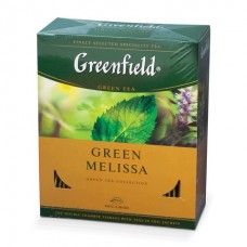 Чай GREENFIELD GREEN MELISSA зеленый 100 шт пакет.x 1,5 г карт.упак. 072459