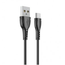 USB-кабель BOROFONE BX51 AM-Type-C  1 метр, 3А, пластик, чёрный (34) 6931474743930