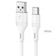 Кабель USB - Type-C Borofone BX43 CoolJoy, 1.0м, круглый, 3,0А, силикон, цвет: белый 6931474735607