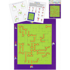 Рамка-вкладыш Танграм-лабиринт "Трубопровод"  (39 деталей) П-2658