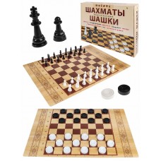 Шахматы классические и Шашки русские и международные Рыжий кот ИН-0294