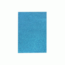 Фоамиран с глиттером 20*30см, EVA,  флексика, 2мм. в ОРР: ГОЛУБОЙ