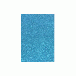 Фоамиран с глиттером 20*30см, EVA,  флексика, 2мм. в ОРР: ГОЛУБОЙ