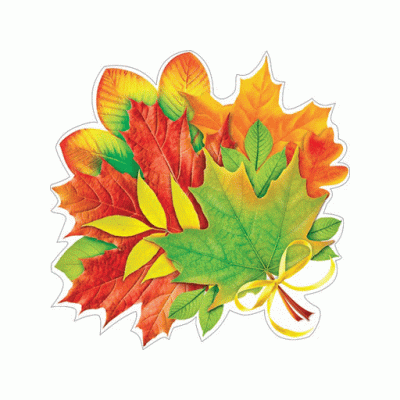 Открытка для украшения на скотче Букет из листьев 00064