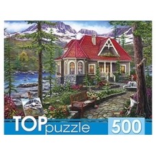 TOPpuzzle. ПАЗЛЫ 500 элементов. ХТП500-5729 ЧУДЕСНЫЙ ДОМИК В ГОРАХ