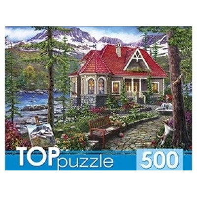 TOPpuzzle. ПАЗЛЫ 500 элементов. ХТП500-5729 ЧУДЕСНЫЙ ДОМИК В ГОРАХ