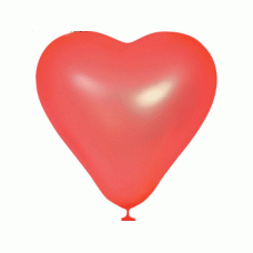 1105-0014 Шар 10" Сердце Кристалл Красное (цена за 1шт.)