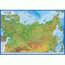 Карта "Россия Физическая" 1:8, 101*70 с ламинацией КН051