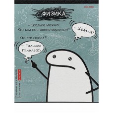 TM Prof-Press Тетрадь КЛЕТКА 48л. ФИЗИКА «Школьные мемасики» (48-9658) стандарт, тиснение холст ПП-00195956