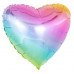 Шар (18\'\'/46 см) Сердце, Нежная радуга, Градиент, 1 шт. 201500GP Шар (18\'\'/46 см) Сердце, Нежная радуга, Градиент, 1 шт. 201500GP