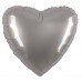 Шар (18\'\'/46 см) Сердце, Лунное Серебро, Матовый, 1 шт. 201500MMS Шар (18\'\'/46 см) Сердце, Лунное Серебро, Матовый, 1 шт. 201500MMS