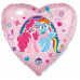 Шар (18\'\'/46 см) Сердце, My Little Pony, Лошадки Пинки Пай и Радуга, Розовый, 1 шт. 201706