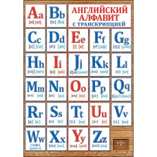 Карточка обучающая а5 "Английский алфавит с транскрипцией" Праздник 00778