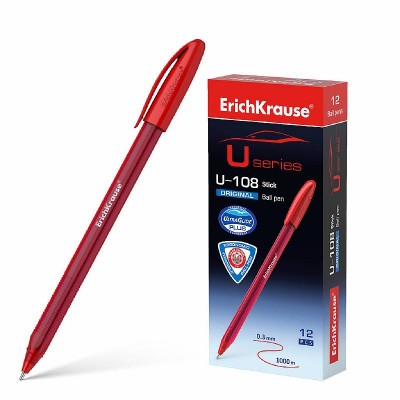 Ручка шариковая ErichKrause® U-108 Stick Original 1.0, Ultra Glide Technology, цвет чернил красный 53741