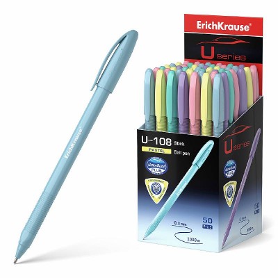 Ручка шариковая ErichKrause® U-108 Stick Pastel 1.0, Ultra Glide Technology, цвет чернил синий 58110