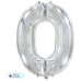 Шар (40\'\'/102 см) Цифра, 0, Серебро, 1 шт. в уп. B901760P