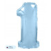 Шар (40\'\'/102 см) Цифра, 1, Голубой, Макарунс, 1 шт. в уп. B901761AB