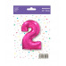 Шар (40\'\'/102 см) Цифра, 2, Фуше, 1 шт. в уп. B901762F