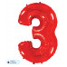 Шар (40\'\'/102 см) Цифра, 3, Красный, 1 шт. в уп. B901763R Шар (40\'\'/102 см) Цифра, 3, Красный, 1 шт. в уп. B901763R