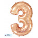 Шар (40\'\'/102 см) Цифра, 3, Розовое Золото, 1 шт. в уп. B901763RG Шар (40\'\'/102 см) Цифра, 3, Розовое Золото, 1 шт. в уп. B901763RG