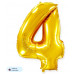 Шар (40\'\'/102 см) Цифра, 4, Золото, 1 шт. в уп. B901764O Шар (40\'\'/102 см) Цифра, 4, Золото, 1 шт. в уп. B901764O