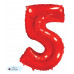 Шар (40\'\'/102 см) Цифра, 5, Красный, 1 шт. в уп. B901765R Шар (40\'\'/102 см) Цифра, 5, Красный, 1 шт. в уп. B901765R