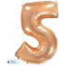Шар (40\'\'/102 см) Цифра, 5, Розовое Золото, 1 шт. в уп. B901765RG Шар (40\'\'/102 см) Цифра, 5, Розовое Золото, 1 шт. в уп. B901765RG