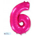 Шар (40\'\'/102 см) Цифра, 6, Фуше, 1 шт. в уп. B901766F