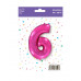 Шар (40\'\'/102 см) Цифра, 6, Фуше, 1 шт. в уп. B901766F