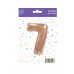 Шар (40\'\'/102 см) Цифра, 7, Розовое Золото, 1 шт. в уп. B901767RG