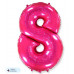 Шар (40\'\'/102 см) Цифра, 8, Фуше, 1 шт. в уп. B901768F