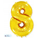 Шар (40\'\'/102 см) Цифра, 8, Золото, 1 шт. в уп. B901768O Шар (40\'\'/102 см) Цифра, 8, Золото, 1 шт. в уп. B901768O