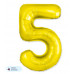 Шар (40\'\'/102 см) Цифра, 5 Slim, Золото, 1 шт. в уп. B901915O