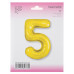 Шар (40\'\'/102 см) Цифра, 5 Slim, Золото, 1 шт. в уп. B901915O
