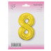 Шар (40\'\'/102 см) Цифра, 8 Slim, Золото, 1 шт. в уп. B901918O