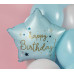 Шар (18\'\'/46 см) Звезда, С Днем Рождения, Голубой, 1 шт. G78195