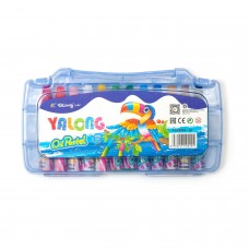 Пастель масляная Yalong "Тукан", 12 цветов, шестигранная, в пластиковом пенале с ручкой YL23001-12