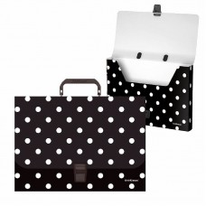 Портфель пластиковый ErichKrause® Dots in Black, A4 52917