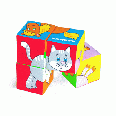 Игрушка кубики "Собери картинку" (Домашние животные) 209