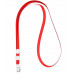 Лента для бейджа ErichKrause 38 см, пластиковый клип, красный 63744