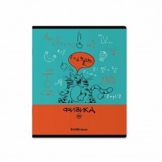 Тетрадь общая ученическая с пластиковой обложкой на скобе ErichKrause Котоформулы, ФИЗИКА, 48 листов, клетка 59508