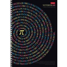 Тетрадь А4 100л клетка/гребень ламин "Число Пи" карман перфорация 65г/м2 HATBER 100Ткм4В1гр_28224 Россия (643)