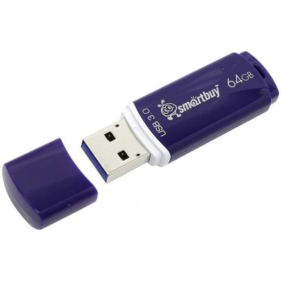 Память Smart Buy "Crown"  64GB, USB 3.0 Flash Drive, синий 248801